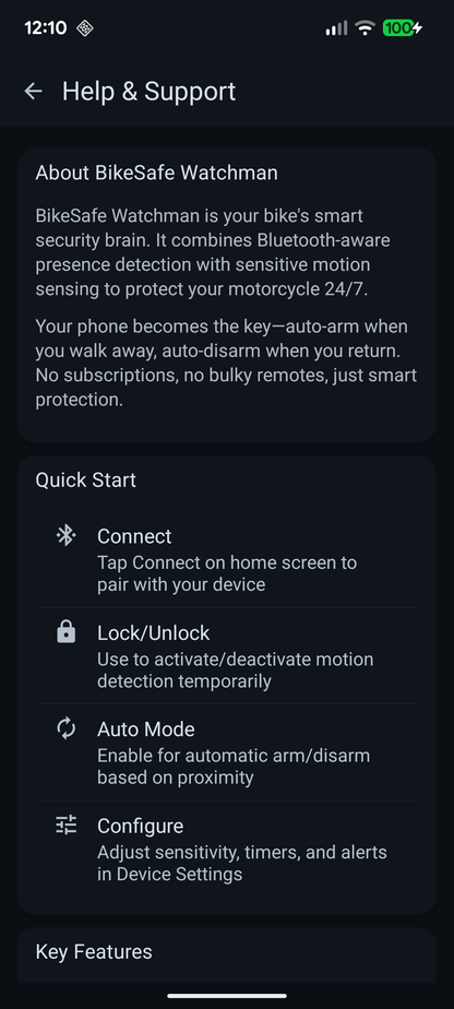 BikeSafe Watchman - Smart Motorbike Alarm